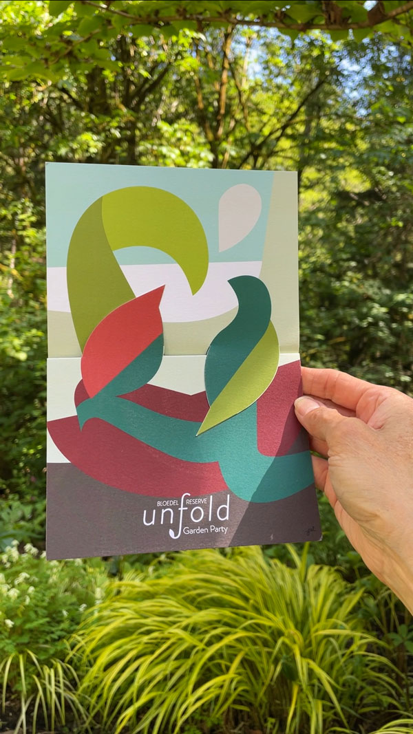Invitation with bold artwork